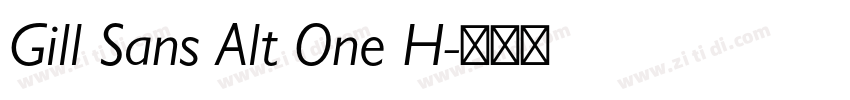 Gill Sans Alt One H字体转换